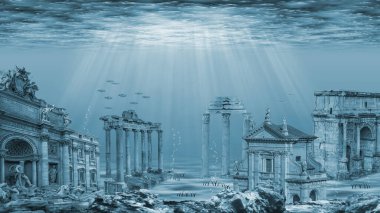 depositphotos 466075392 stock photo illustration ruins atlantis civilization underwater
